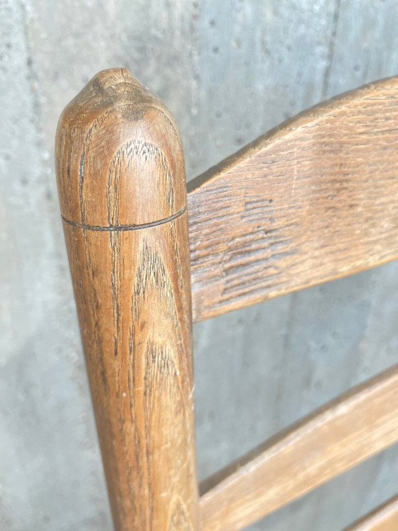 Image 1 of Set di 2 sedie autentiche con schienale a pioli e seduta in giunco ​​– atmosfera rustica/mediterranea