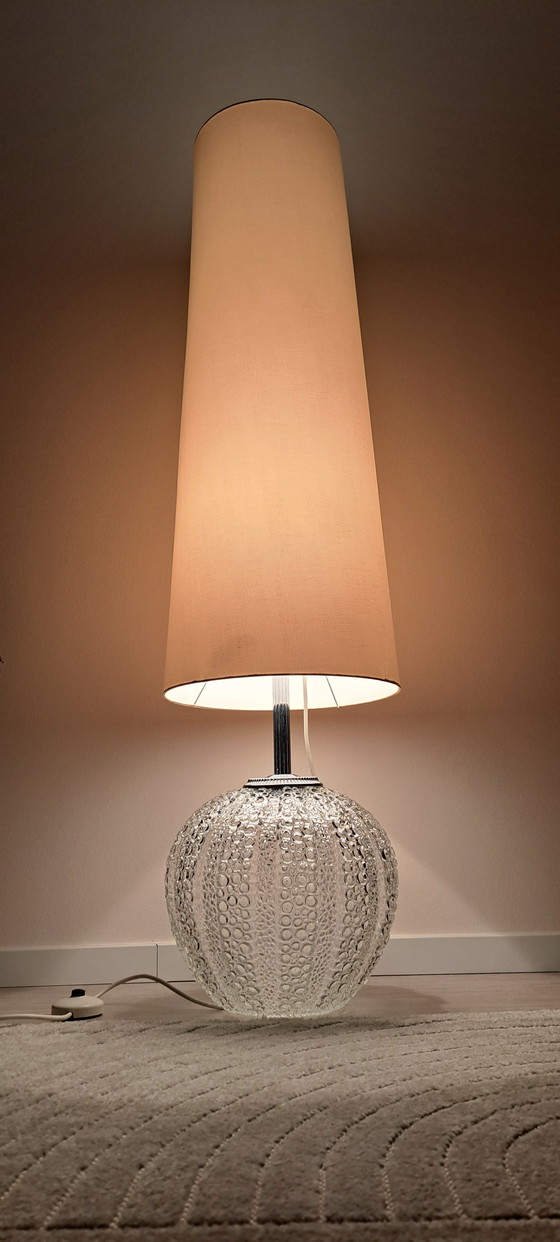Image 1 of Floor lamp made of bubble glass by Hustadt, Germany, 1960s