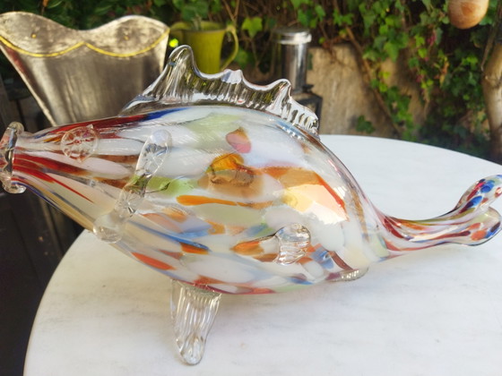 Image 1 of Poisson Murano année 1970  éclat léger sur dorsale 