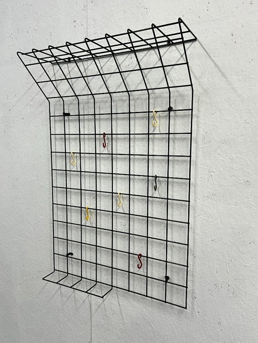 Vintage Wire Steel Wall Coat Rack, 1950s, Karl Fichtel, Germany
