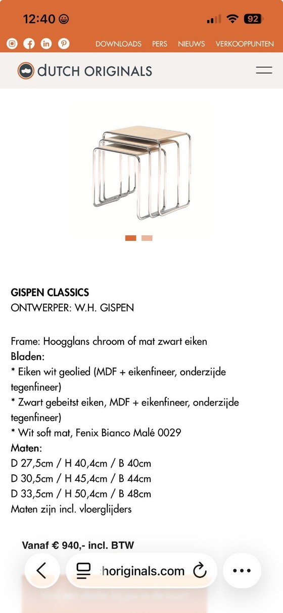 Image 1 of Gispen side tables mimiset