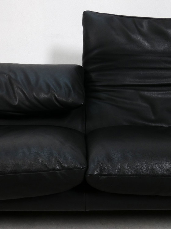 Image 1 of Set di 2 Cassina Maralunga 2,5 posti - pelle nera