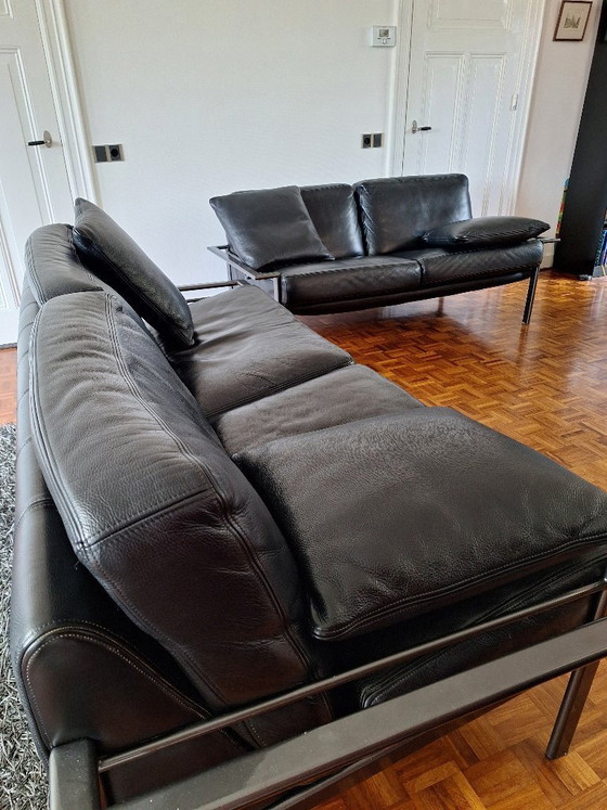 Image 1 of Design banken zwart leer