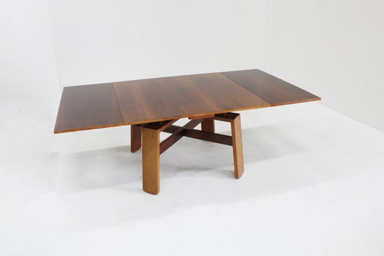Image 1 of Vintage Italian extendable dining table by Silvio Coppola for Bernini 1960s