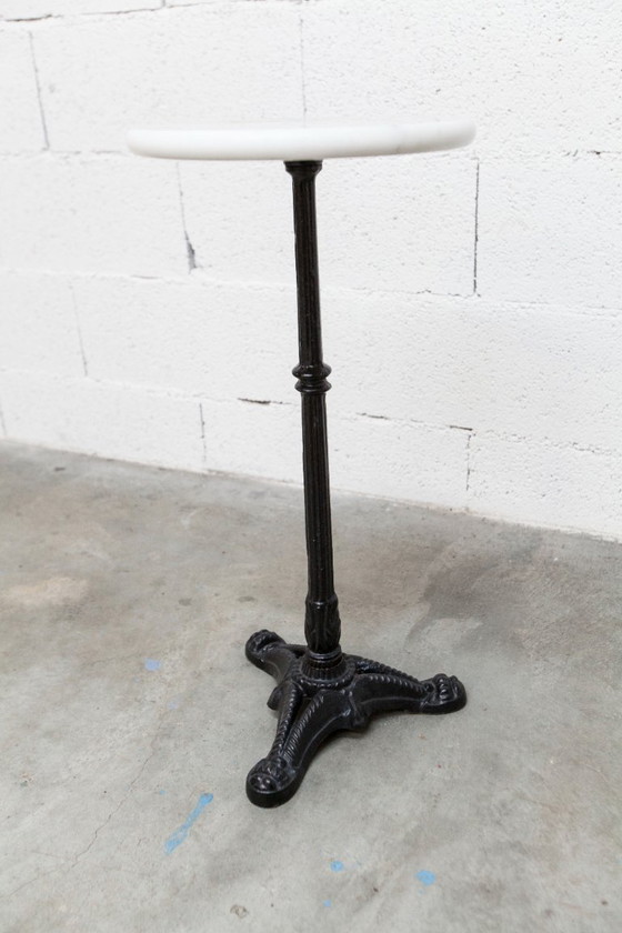 Image 1 of Marble and cast iron plant stand, 1960s, D30