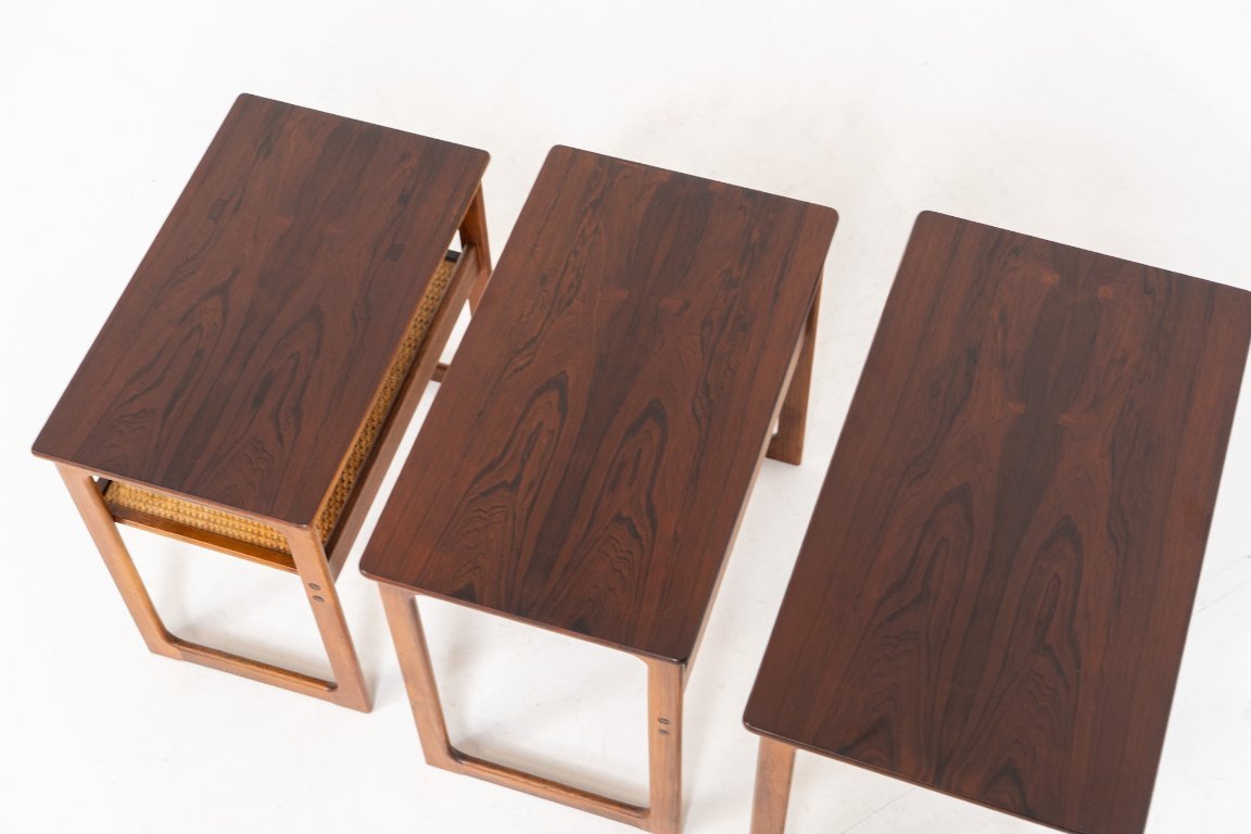 Model 219” nesting tables by Johannes Andersen & Illum Wickelso