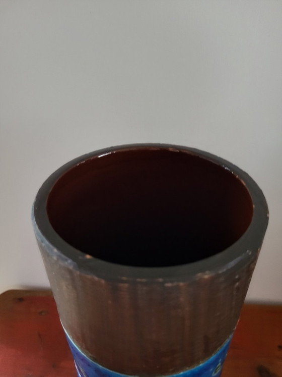 Image 1 of Bitossi glazed ceramic vase, Riminini decor, Aldo Iondi, 1960s in Italy