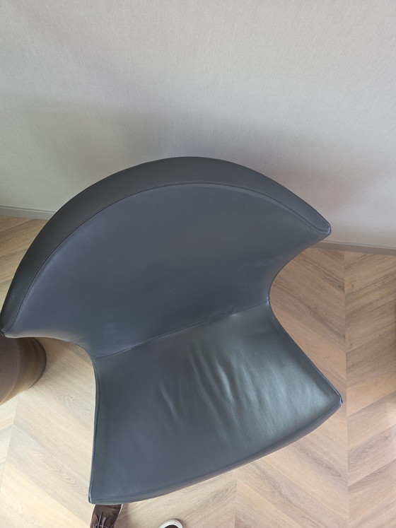 Image 1 of 2 leather swivel armchairs ENZA LUCA