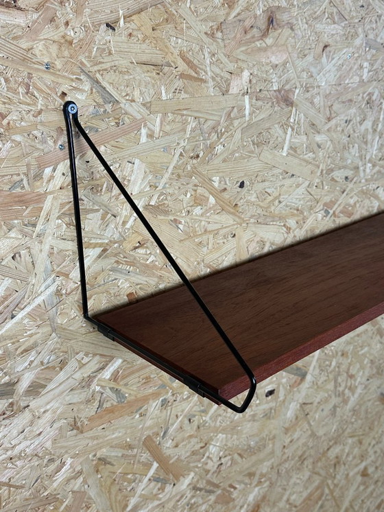 Image 1 of 60s 70s teak shelf Wall shelf WHB Germany String shelf Danish Design