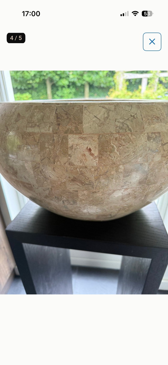 Pedestal con cuenco de cerámica – Columnas, Ceramic, Wood (photo 3 of 5)