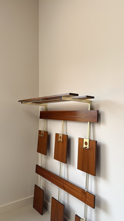 Porte-manteau mural vintage en teck