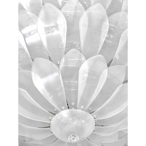 Image 1 of Artistic Contemporary Sanded Glass Flush Mount by SimoEng