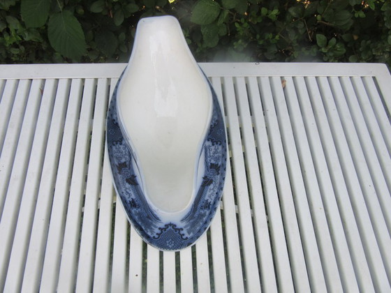 Image 1 of ANTIEKE PORSELEINEN JUSKOM SHANGHAI blauw wit