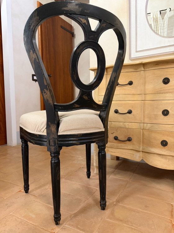 Coppia sedie Dialma Brown - nero anticato e lino écru, Sedie da pranzo, Legno, Tessile, Talpa (foto 10 di 13)