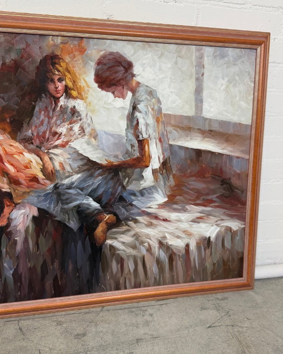 Image 1 of Expressive Figurative Painting — Signed “Manfred T.”