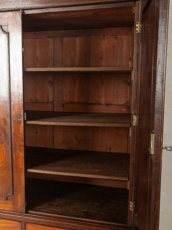 Wäscheschrank aus den 1840er Jahren, viktorianisch, Kleiderschränke, Holz, Braun, Vintage (Foto 7 von 11)
