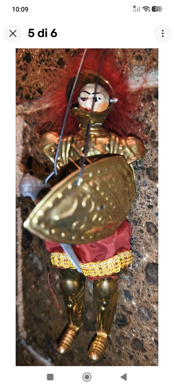 Small Sicilian Puppet Vintage Angelica 18cm Collectible – Decorative Objects, Metal, Plastic (photo 5 of 7)