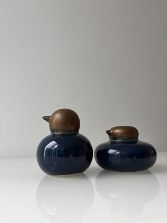 Set van 2 Vintage Keramische Beelden Scandinavische Look – Decoratieve objecten, Ceramic (photo 7 of 10)