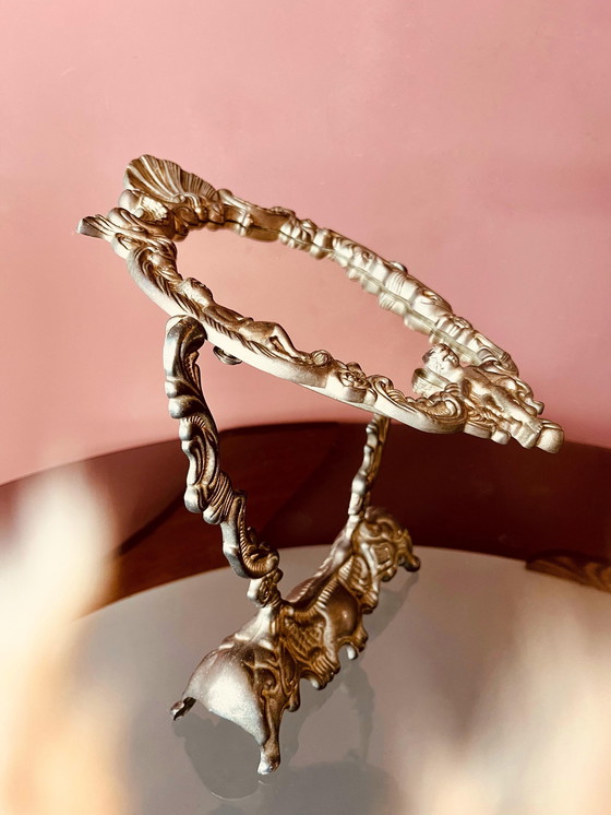 Image 1 of 🩶 Miroir/miroir de coiffeuse rococo en fonte italienne 🩶