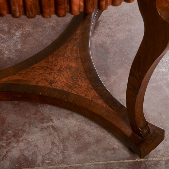 Tavolo rotondo antico intarsiato e scanalato – Lampade da tavolo, Legno (photo 16 of 18)