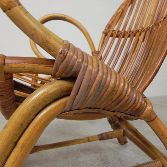Image 1 of Silla Rohe Noordwolde de bambú y ratán, años 50