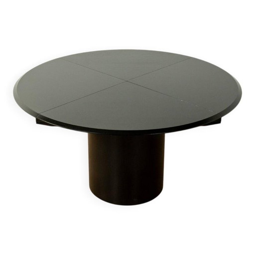 Uitschuifbare Eettafel, Zwart en Wit Hout