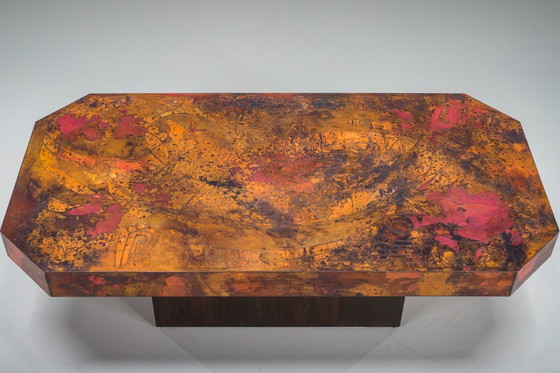 Image 1 of Tavolino vintage in rame di Bernhard Rohne, anni '70