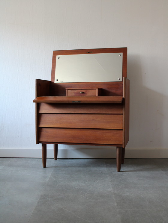 Image 1 of Vintage Danish dressing table/chest of drawers in teak