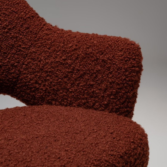 Image 1 of Model 71 Dining Chair in Alpaca and Mohair Bouclé by Eero Saarinen for Knoll