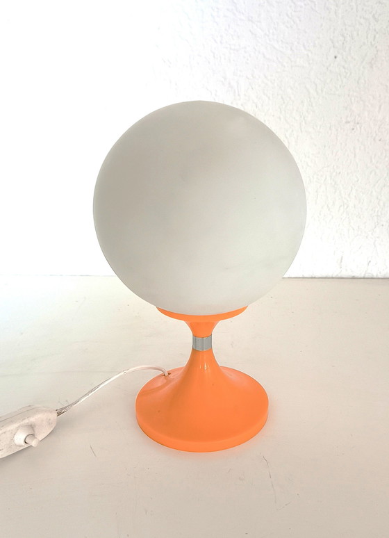 Image 1 of Sixties Space Age Lamp in Orange