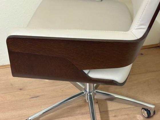 Image 1 of 4x Thonet S845 Design Chair Leather On Wheels