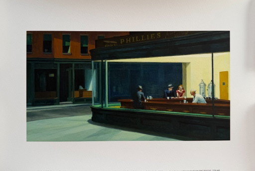 Edward Hopper (1882-1967), Nighthawks, 1942, Copyright The Art Institute Of Chicago Il USA.... Gedruckt in Großbritannien
