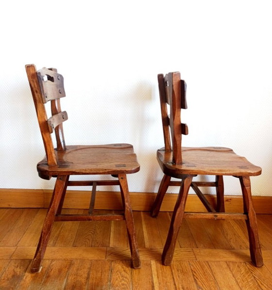 Image 1 of 2x Brutalistische Stühle Ranch-Stil