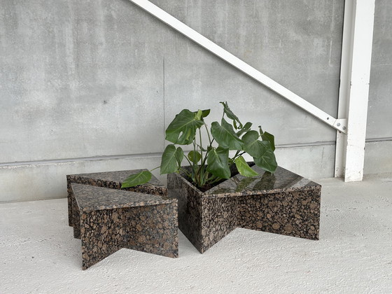 Image 1 of Geometrischer Satz von Kaffeetischen va 1980er Jahre