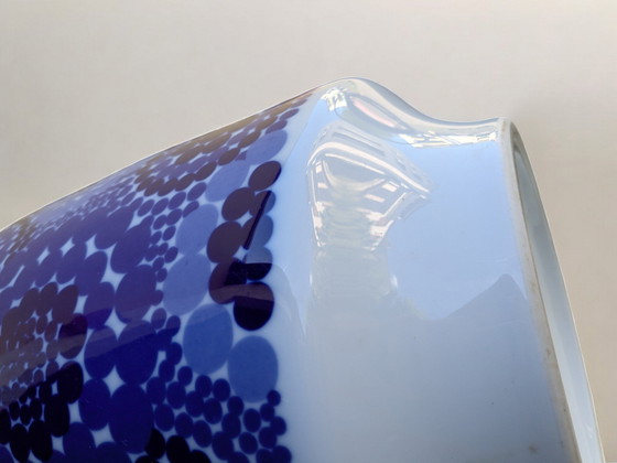Image 1 of Vintage porcelain vase by H&C Heinrich Selb, genuine cobalt, white-blue floor vase in pop art style