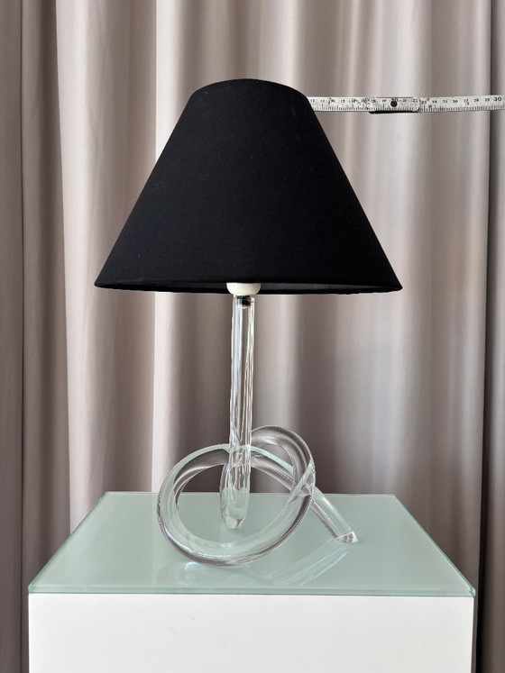 1970s Lucite Knot Table Lamp Attributed to Elaine Bscheider for Dorothy Thorpe Inc. – Plexiglass (photo 13 of 14)