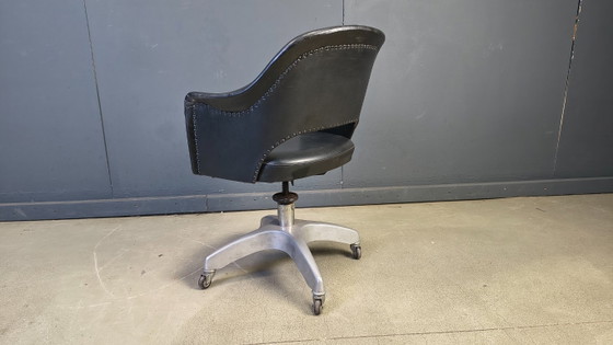 Mid Century Desk Chair, 1950s – Office chairs, Metal, Skai (photo 5 of 12)