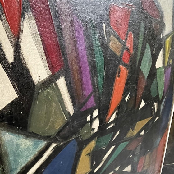 Ferdinand Vonck, Composition abstraite, Huile sur toile, Années 1950 – Peintures et dessins (photo 6 of 15)