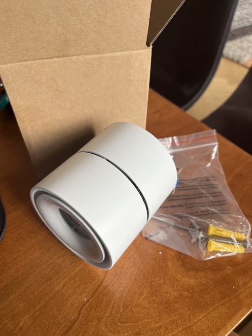 8 x Paulmann Spircle LED surface-mounted spotlight, frosted white