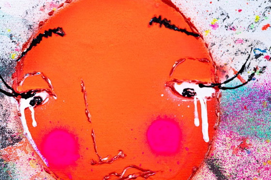 Image 1 of UTOPIA - Kids on Guns Hill - Artist's painting under glass