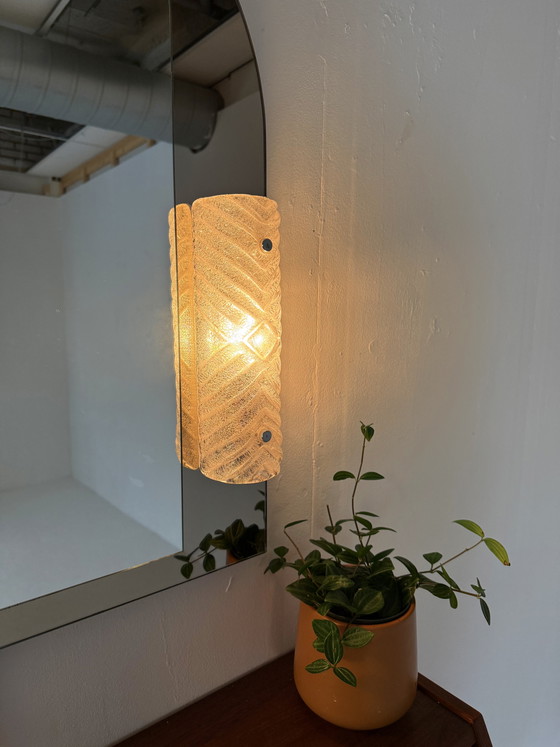 Image 1 of Vintage 2-tone mirror and Murano glass, Hillebrand '80