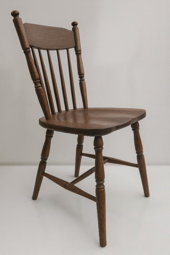 Image 1 of 2 sedie da pranzo in legno massello – stile fattoria