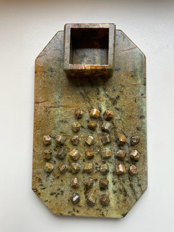 Scacchi - backgammon - solitario - dama - tris (marmo brasiliano) – Oggetti decorativi (photo 6 of 6)