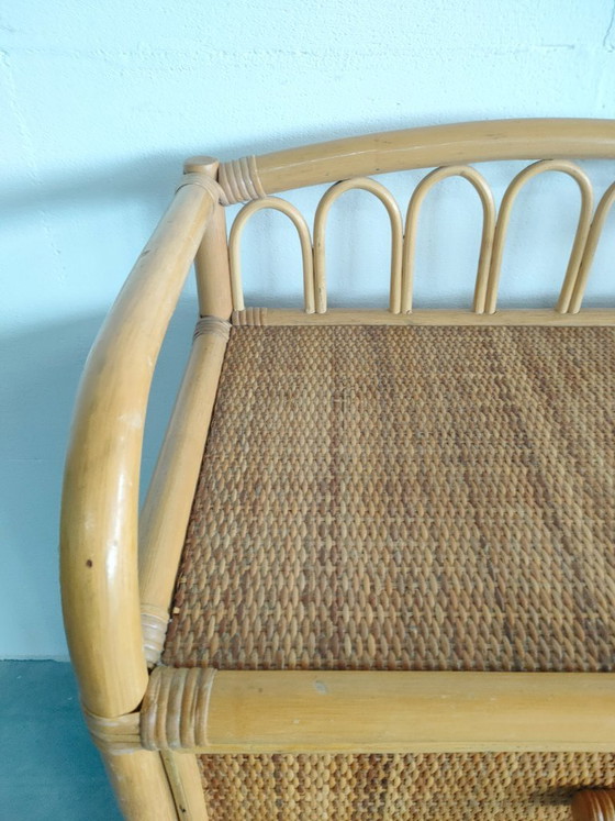 Commode Vintage Style Boho en Rotin et Osier – Armoires murales (photo 3 of 11)