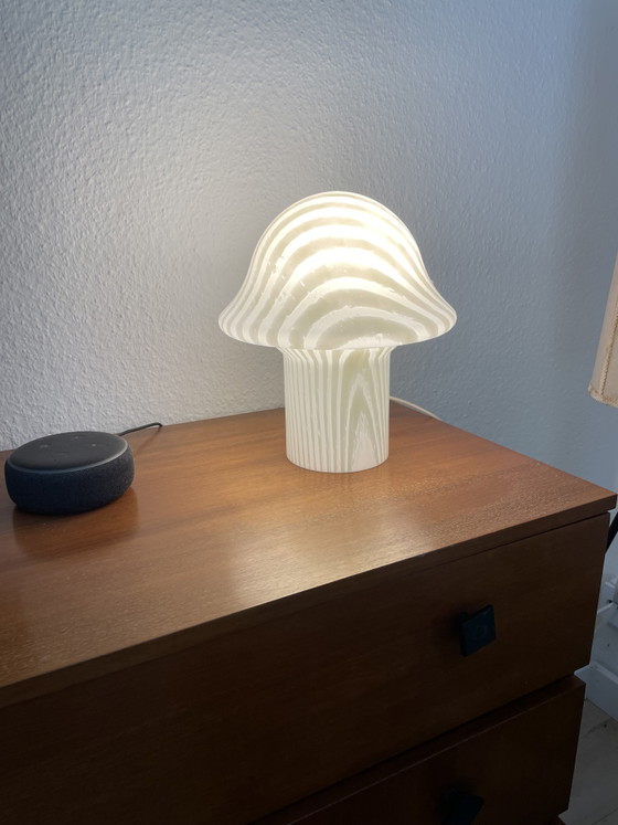 Image 1 of Glas Pilzlampe Tischlampen von Peill & Putzler 70er Jahre