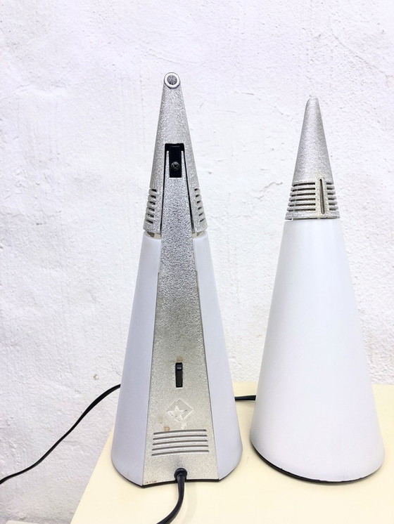 Image 1 of 2 lampade da tavolo alogene Iota dall'Italia anni '80 design Hikaru Mori per Nemo