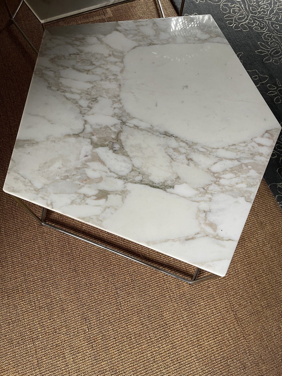 Image 1 of Minotti koffietafels van marmer - 3 piezas 