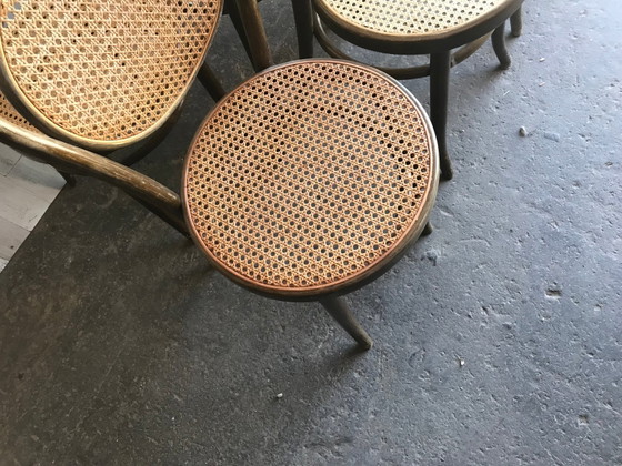 Dining Chairs in Wood Cane, Germany, 1960s, Set of 6 – Mid Century Modern (photo 4 of 8)