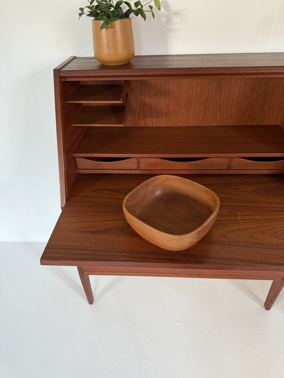 Image 1 of Vintage Deense teakhouten saladekom ‘60