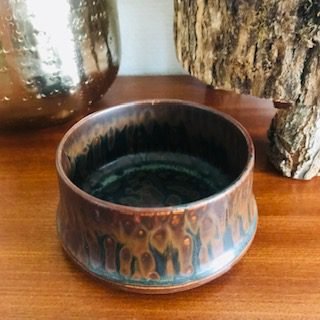 Image 1 of Ensemble de bols empilables en céramique aux tons naturels, années 1960